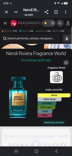 Neroli Riviera Fragrance World