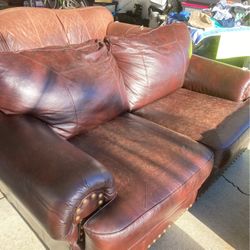 Leather Love Seat
