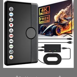 TV Antenna Indoor Outdoor 2025 For Smart/Old TV For Long Range 360° Reception And Local Channels Digital HD Antenna With Amplifier Signal Booster Supp