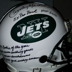 Authentic Curtis Martin NYJ Signed Helmet