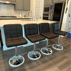 Bar Stools Negros (Set De 4)