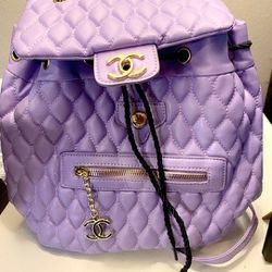CC Purple Backpack Purse 