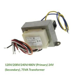 120V/208V/240V/480V (Primary) 24V (Secondary), 75VA Transformer

