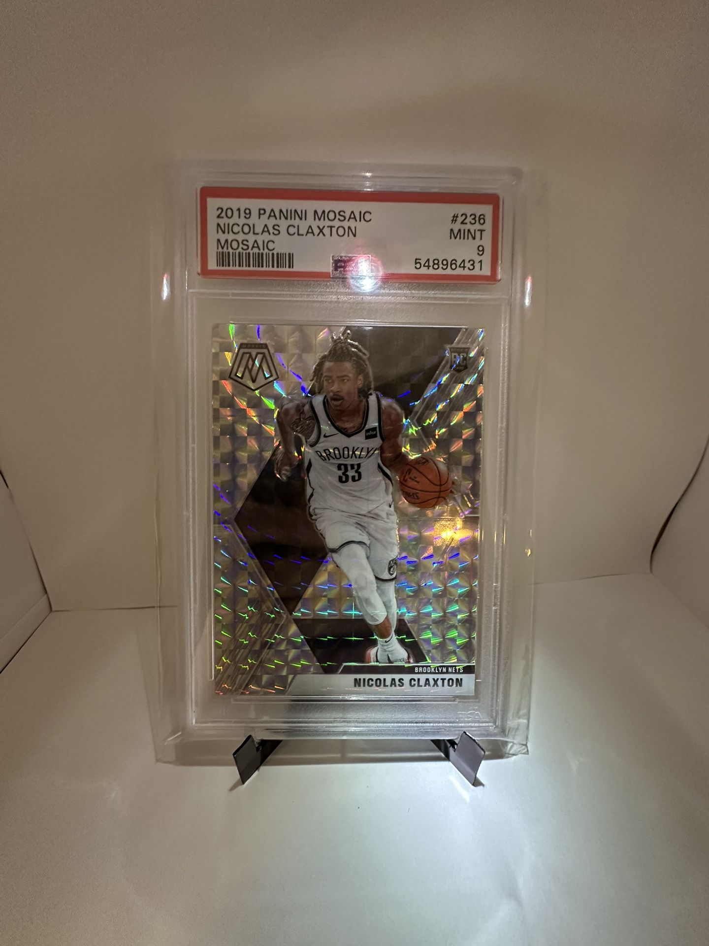 2019 NICOLAS CLAXTON | SILVER MOSAIC RC | PSA9