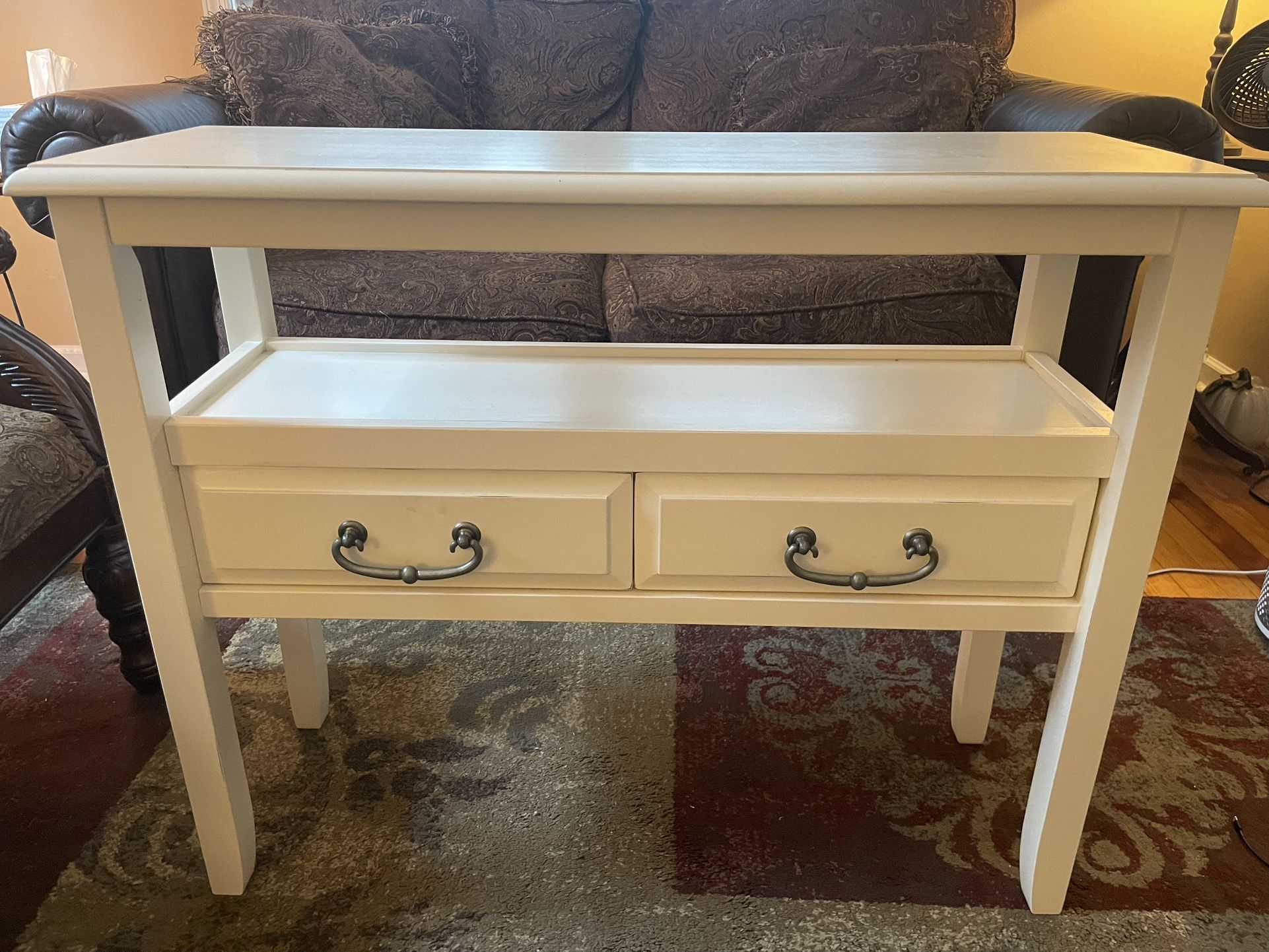 White Wooden Console Table