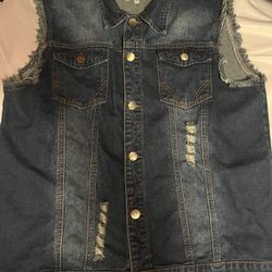 Sleeveless Jean Jacket