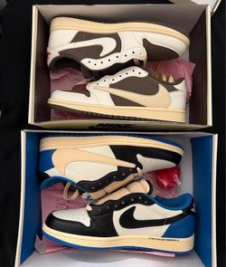 Travis Scott Jordan 1 low fragment and mocha