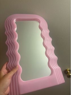 Pink sparkly mirror
