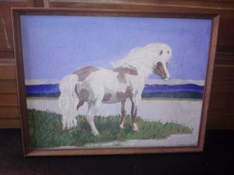 vintage horse painting