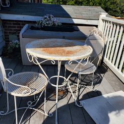 Metal Patio Set, Table & 2 Chairs 
