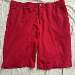 Red Adidas Golf Shorts 