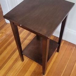 Dark Brown Two-Tier End Table