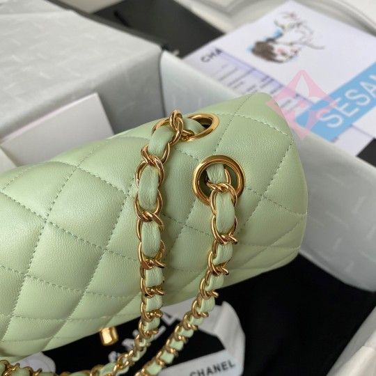 New 23P Chanel Small Baby Blue/ Bleu Clair Classic Caviar Gold Hardware  Flap Bag Handbag for Sale in Burbank, CA - OfferUp