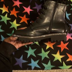 black sparkly unworn boots