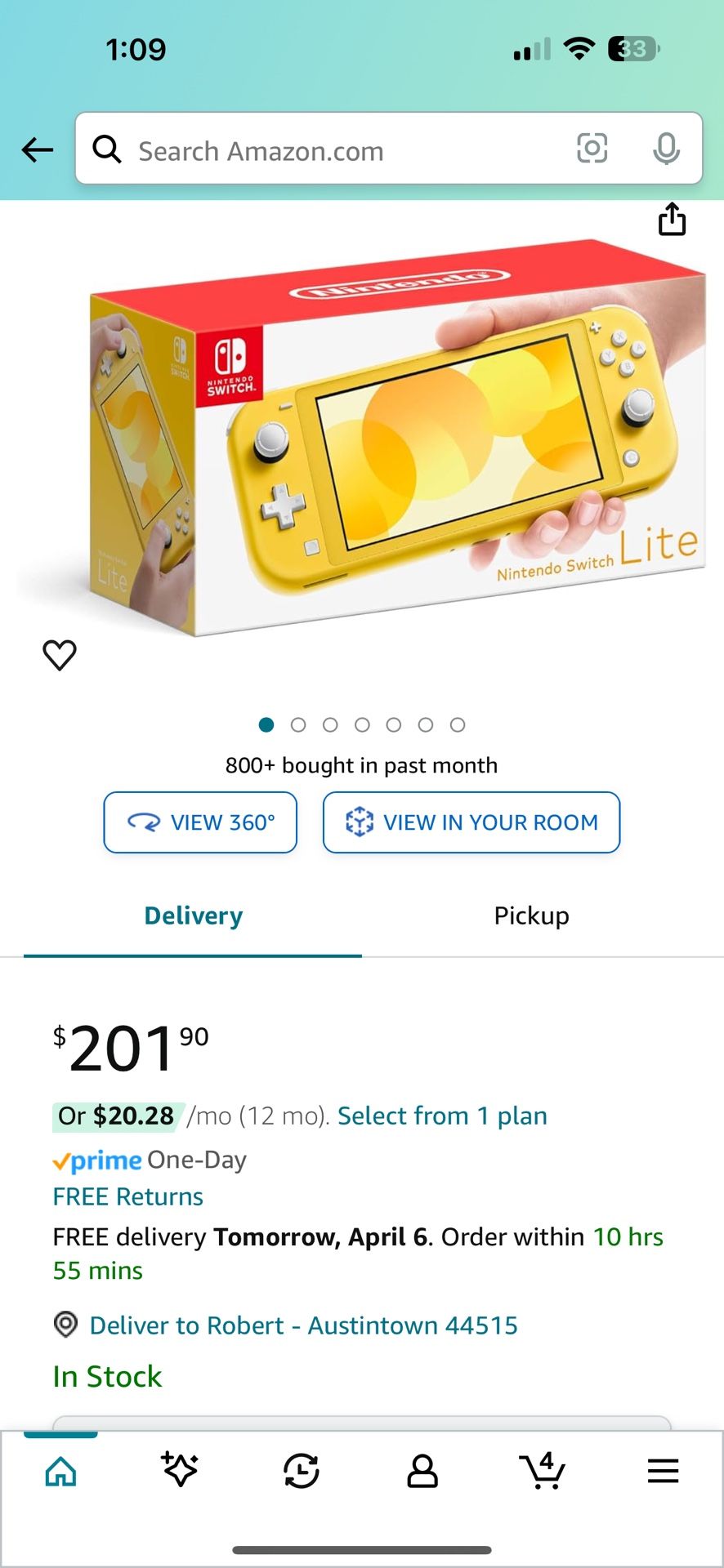 Nintendo Switch Lite (yellow)