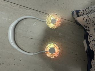 Portable Neck Fan Hanging Sport Lazy Neckband USB Rechargeable LED Mini Personal