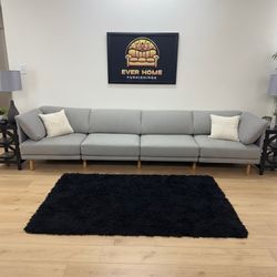 Burrow - Stone Gray - “The Range” 4-Piece Sofa  