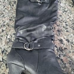 Rampage Black Boots With Heel