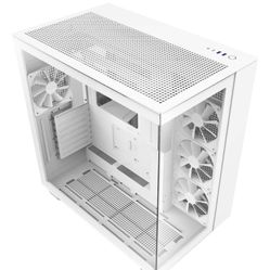 NZXT- H9 Flow ATX Mid Tower Pc Case With Dual Chamber White 