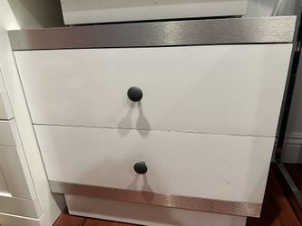 White Nightstand - 2 Drawer 