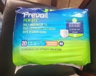 4 Pk For $20 Prevail PER-FIT DAILY UNDERWEAR For Adult