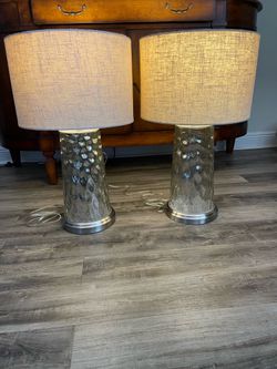 Mercury Glass Lamps 29”H x 16”1/2D in Good Condition $60 Firm on Price