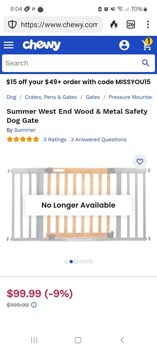 Dog Puppy Safety Gate