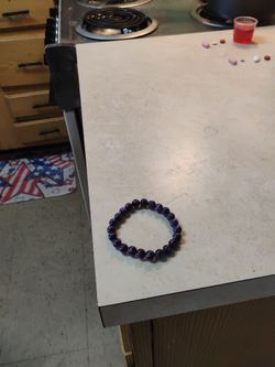 Purple beaded bracelet