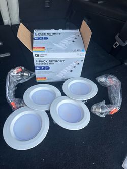 Commercial Electric 4-Pack 4” LED Recessed Lights –