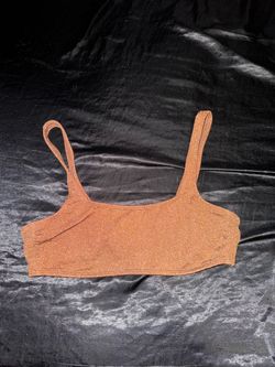 Copper Shimmer Crop Bralette Top