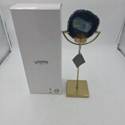 Godinger Gatherings Agate Votive Holder Blue  Height 13inch 