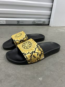 Versace Baroque Printed Slip-on Shoes 