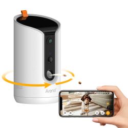 Arenti Dog Treat Camera Petcam3T 2K UHD Intelligent 5GHz & 2.4GHz Wi-Fi Connection