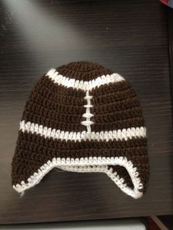 Football crotchet beanie for baby