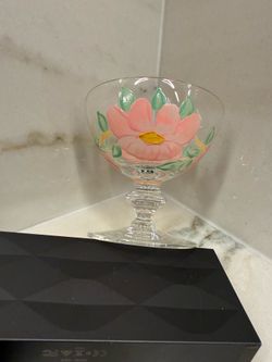 Hand painted Dessert Footed Dish