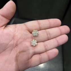 Diamond Cluster Earring moissanite Flower