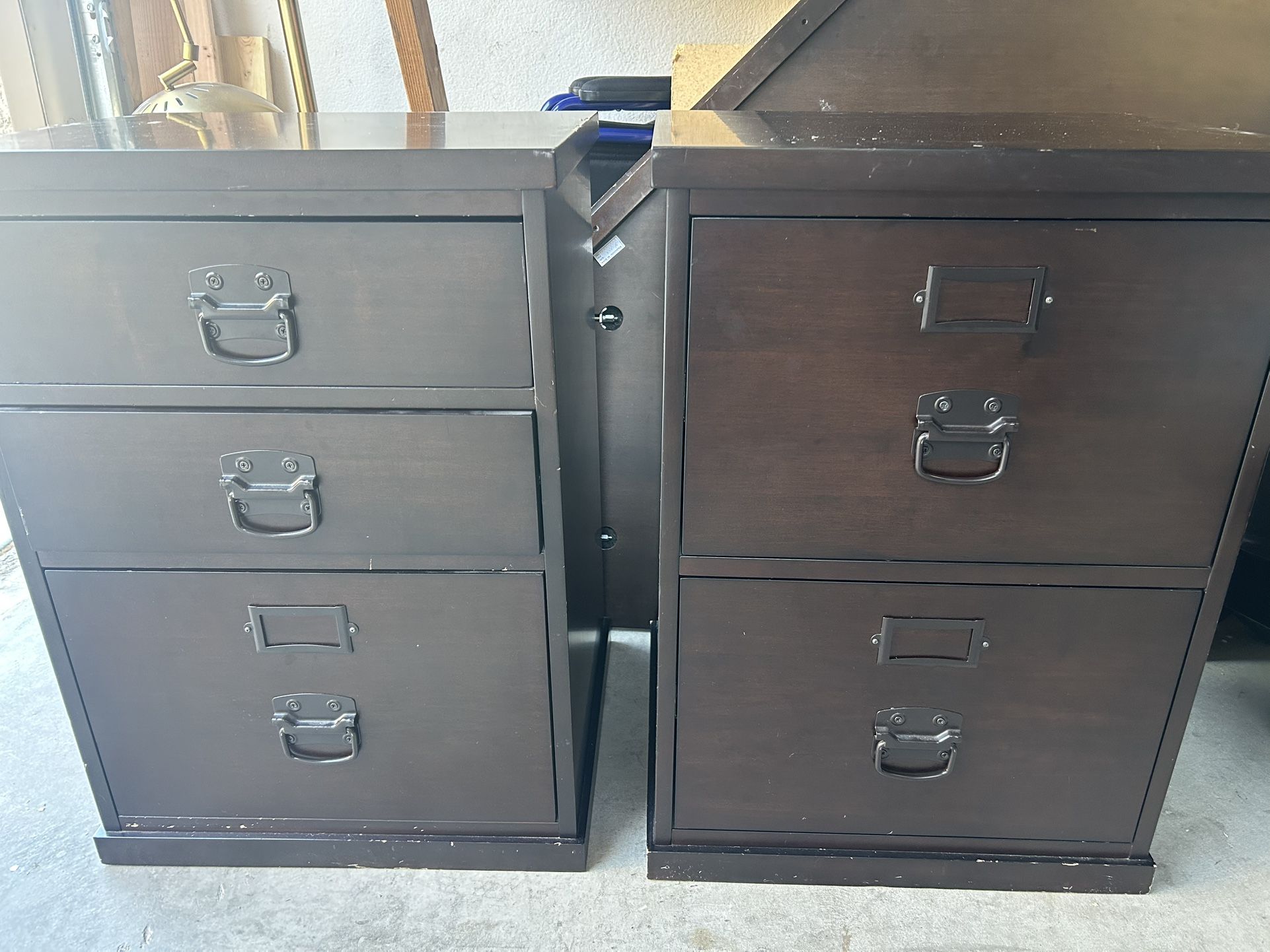 File Cabinet With Desk Attachment