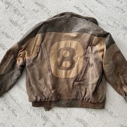 Vintage 8 Ball Leather Jacket Fits Size Large 