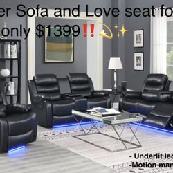Recliner Sofa And Love Seat For Only $1399🤩‼️