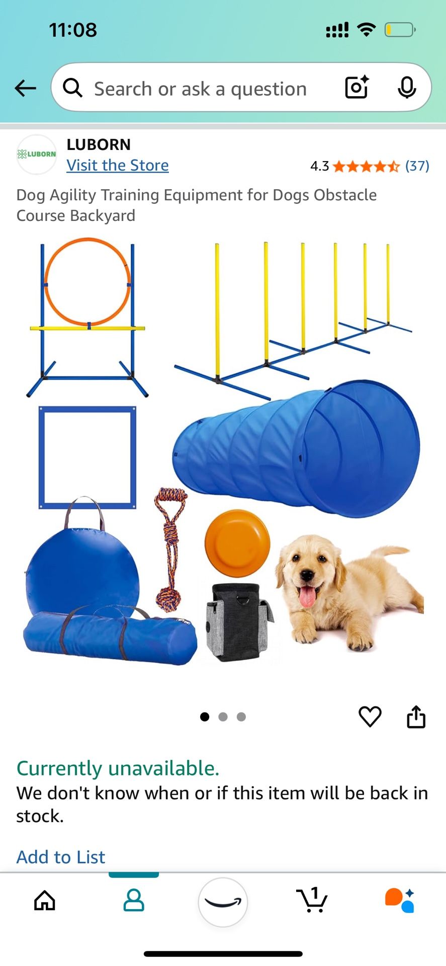 Dog Agility Training Equipment for Dogs Obstacle Course Backyard