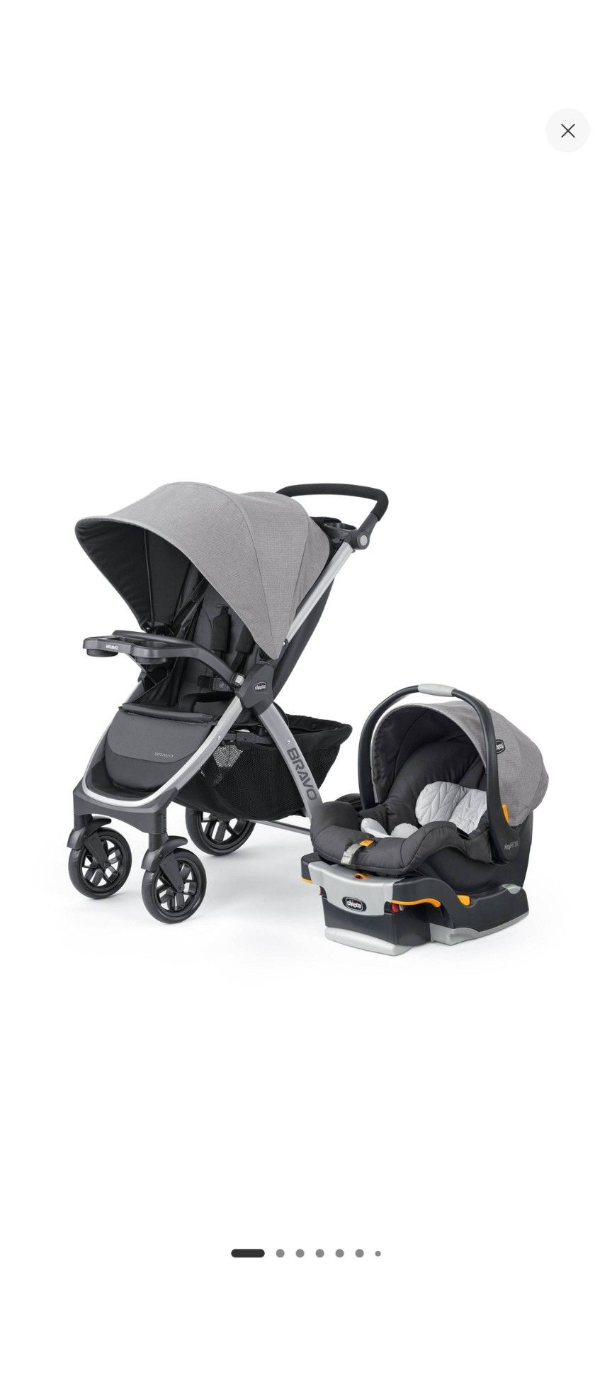Chicco Bravo 3-in-1 Quick-Fold Trio Travel System - Parker