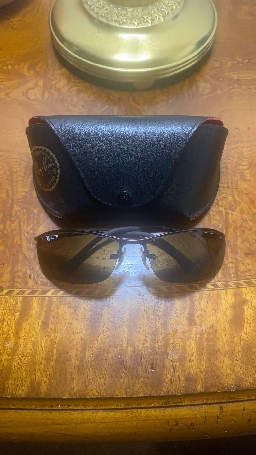 RayBan Sunglasses, RB 3183 Polarized Bronze Frame/Brown Lens
