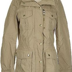 Banana Republic Womens Khaki Military Utility Safari Jacket. Size S