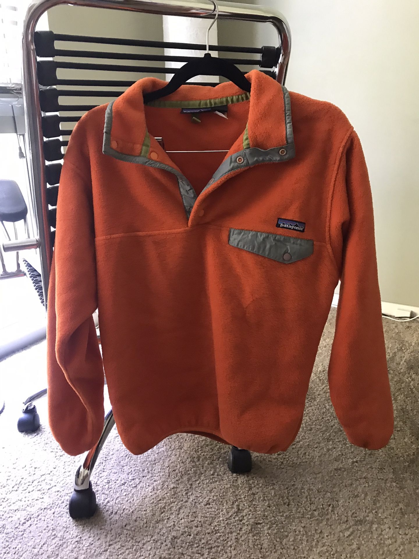 Classic Patagonia Pumpkin Orange Fleece Pullover