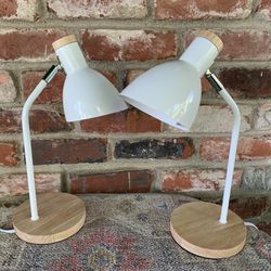 Lampwell Helle White Desk Lamp ,Adjustable. Set of 2