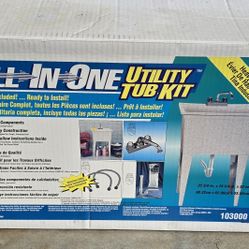 UTILITY TUB KIT ALL IN ONE WITH FAUCET AND ACCESSORIES 