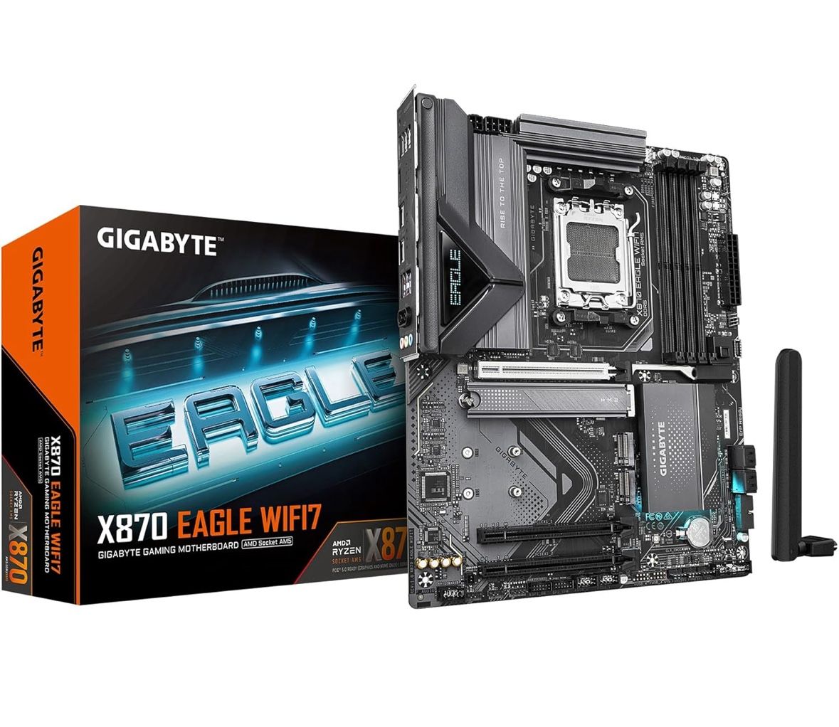 GIGABYTE X870 Eagle WIFI7 AMD AM5 LGA 1718 Motherboard ATX DDR5 4X M.2, PCIe 5.0