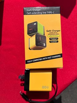 GaN 80W 3-Port Fast Charger with Type-C Cable