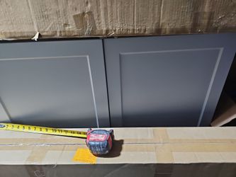 Shaker gray cabinet 36×345/8H×21D