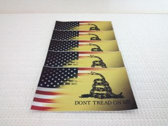 5pcs "Don't Tread On Me" Stickers